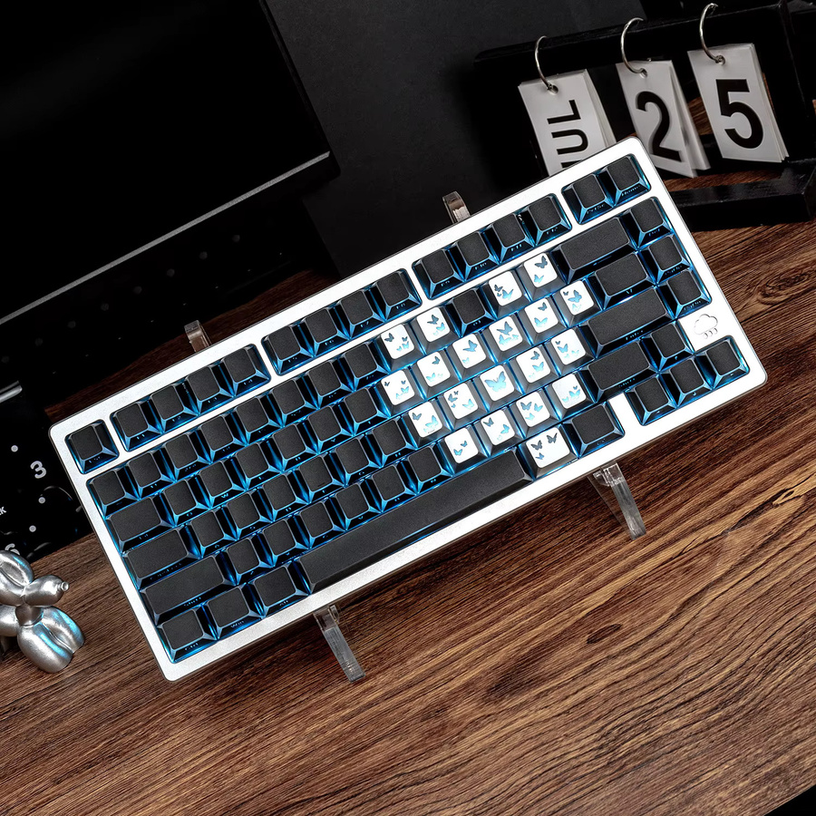 Venit Keys Shadow Butterfly Tastenkappen im Cherry Profile mit Double Shot Herzform für mechanische MX-Tastaturen - Bild 2