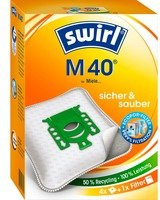 Swirl Staubsaugerbeutel M40 EcoPor MicroPor Vlies in Weiss 4 Stück - Bild 1