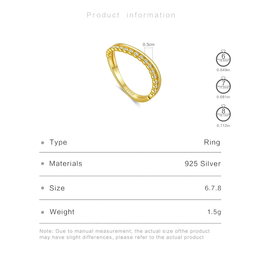 ANDYWEN Ring 925 Silber, vergoldet, Zirkonia, Damen - Bild 3
