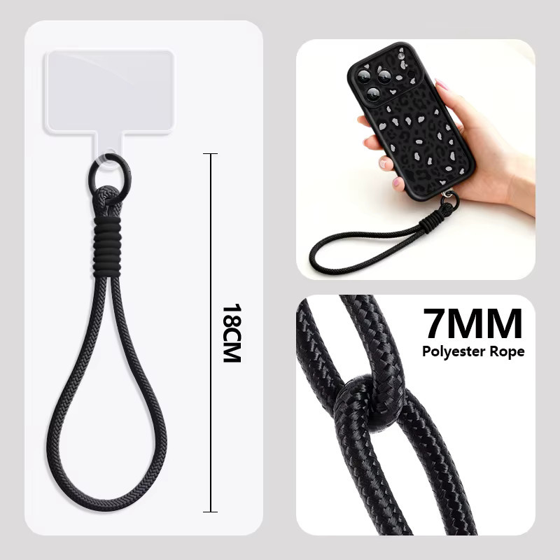 YISHANGOU Handyhülle mit Leopardenmuster und Trageriemen für iPhone 18 17 16 15 14 13 12 Pro Max, stoßfeste TPU-Hülle mit Lanyard, Orange/Multicolor - Bild 4