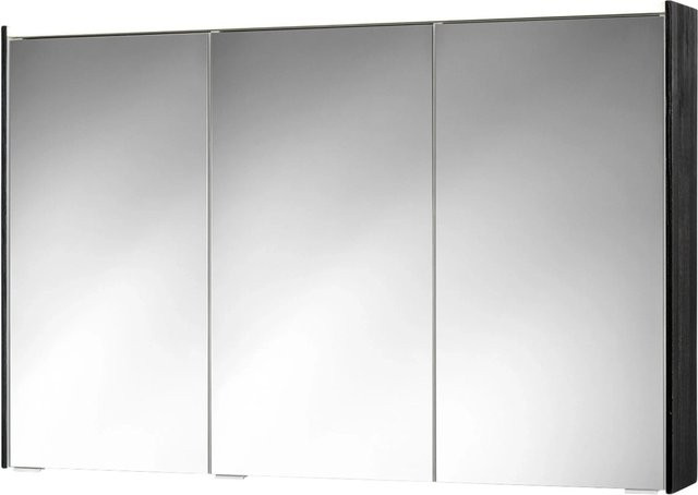 Jokey Spiegelschrank SPS-KHX in Holzdekor Dunkel mit LED-Beleuchtung und Steckdose, B/H: 120,4 x 74 cm - Bild 1