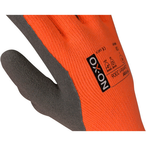 OX-ON Winterhandschuhe Winter Comfort 3306 in Orange/Grau mit Latexbeschichtung in Größe S - Bild 3