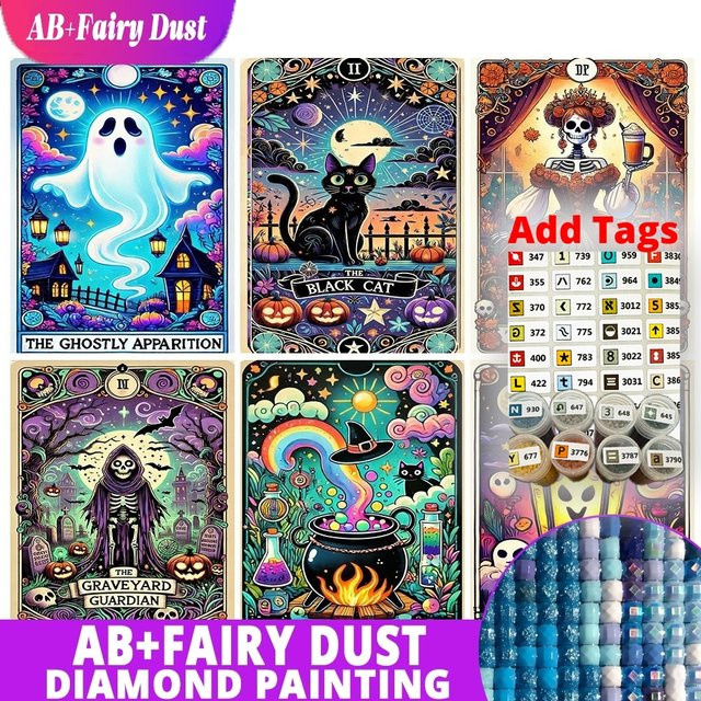 Potdemiel Fee Staub DIY Diamant Stickerei Tarot Karte, Diamant Malerei, Bunt / Mehrfarbig - Bild 1