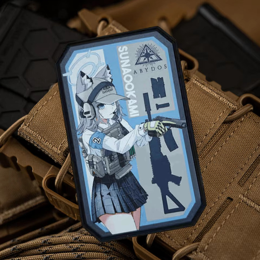 Aufnäher Shiroko, blau, mit Klettverschluss, Mädchen - Bild 2
