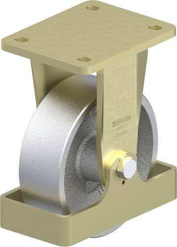 Blickle Schwerlast-Bockrolle BS-G 150G-FS in Silber, Rad-Durchmesser: 150 mm, Tragfähigkeit: 900 kg - Bild 1