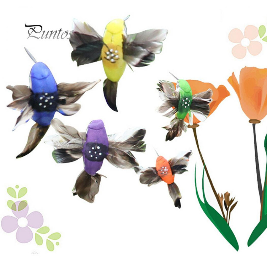 Solarbetriebener fliegender Kolibri als Gartenornament für Hof und Garten, mehrfarbig - Bild 5