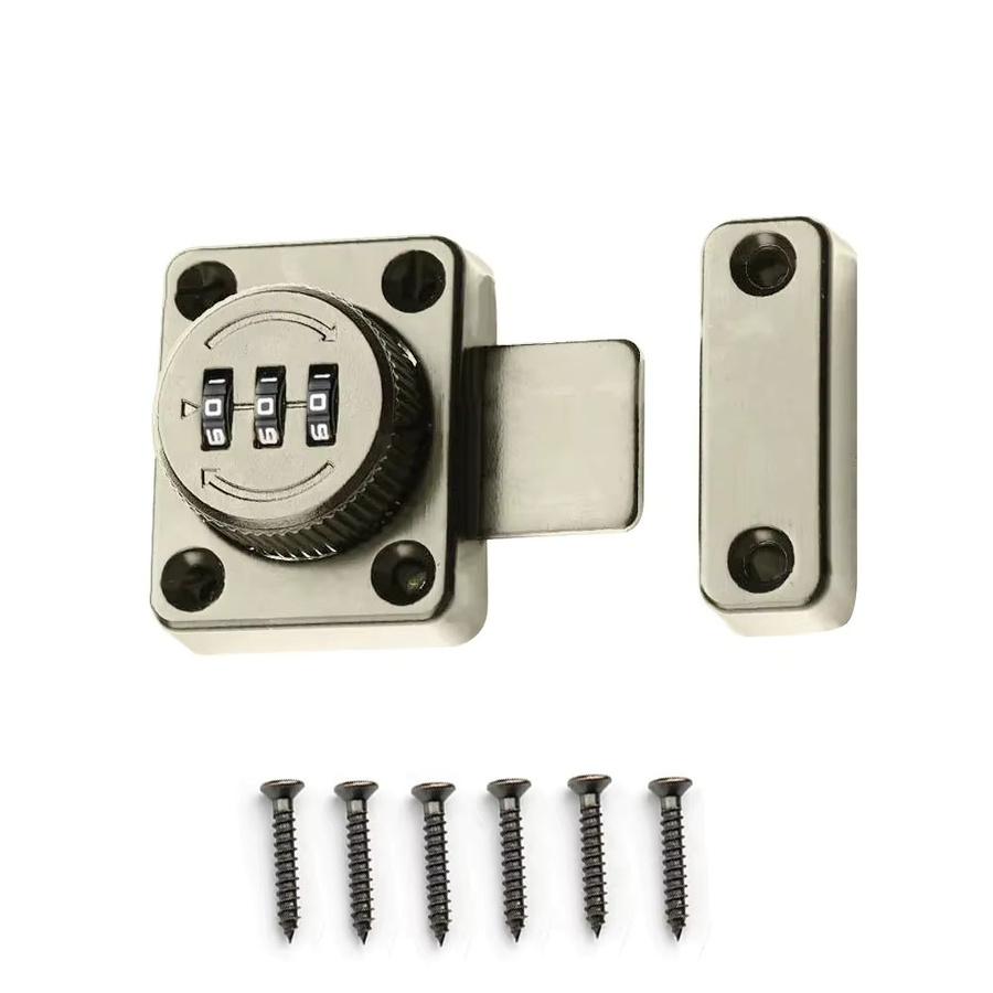 Smart Cam Code Lock Schieberiegel mit 3-stelliger Kombination für Türschlösser, Mailbox und Schränke, Silber - Bild 3