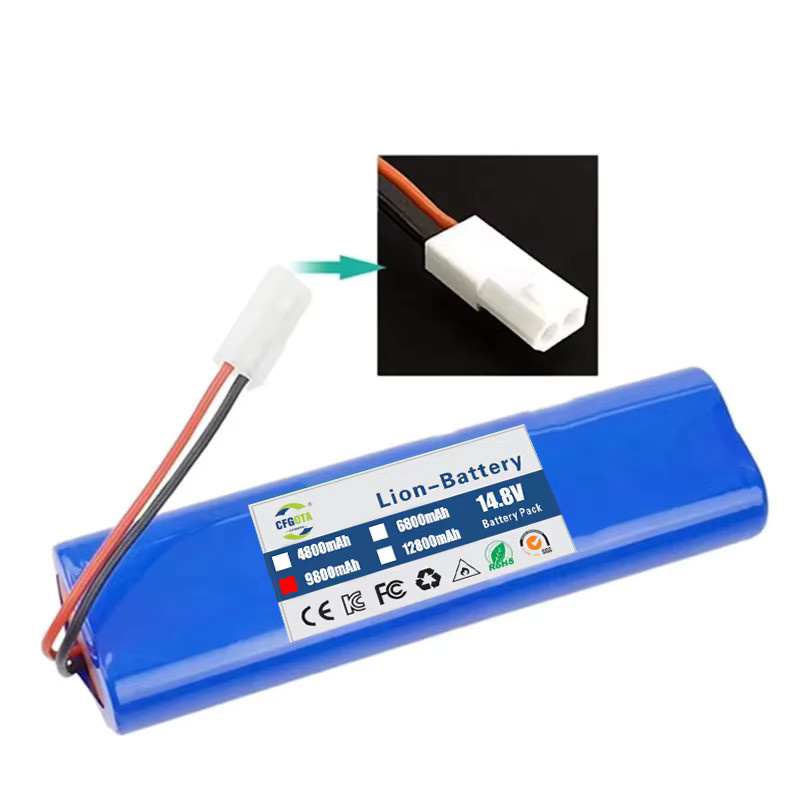 Ersatzakku für Qihoo 360 S6 Roboter-Staubsauger, 14,8 V, 12800 mAh, Farbe: Blau - Bild 3
