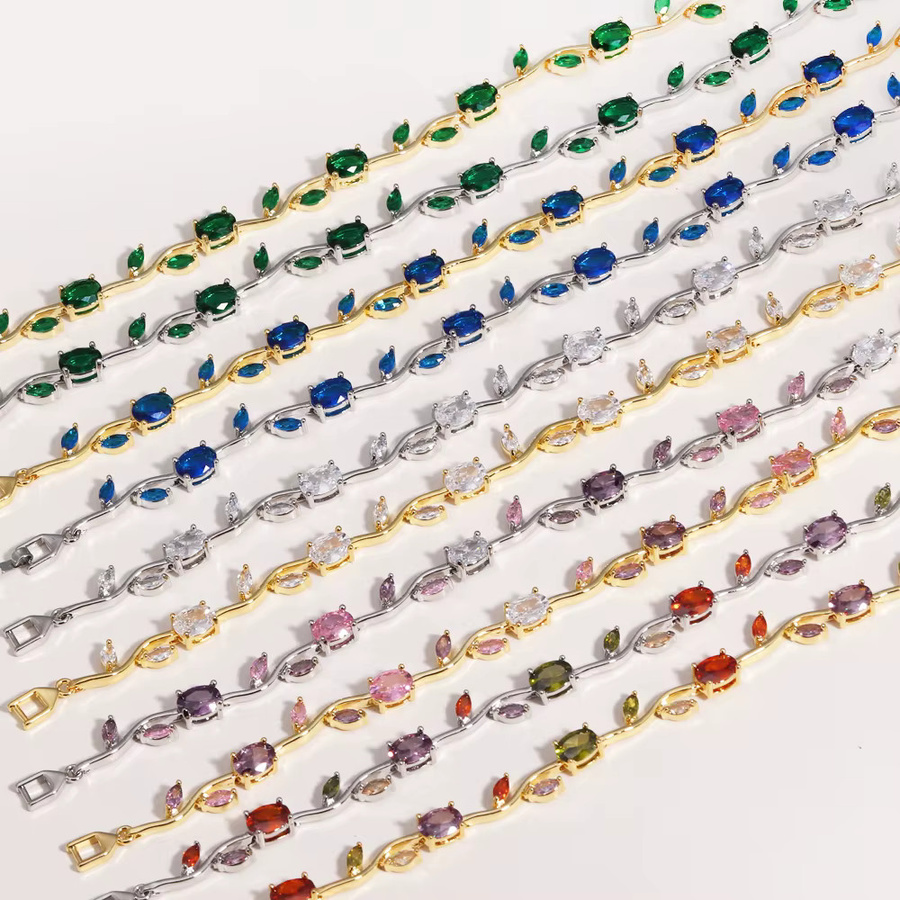 YUYAN Armband, Goldfarben, Zirkonia, Kristall, Damen - Bild 1