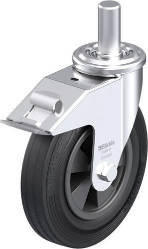 Blickle LEZ-VPP 200G-27-FI Stahlblech-Lenkrolle in Schwarz-Grau mit 200 mm Rad-Durchmesser und 205 kg Tragfähigkeit - Bild 1
