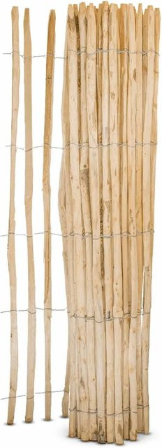 Stiltreu Französischer Premium Staketenzaun Kastanie Grau B: 500 cm, H: 200 cm, Lattenabstand: 4,5 cm - Bild 1