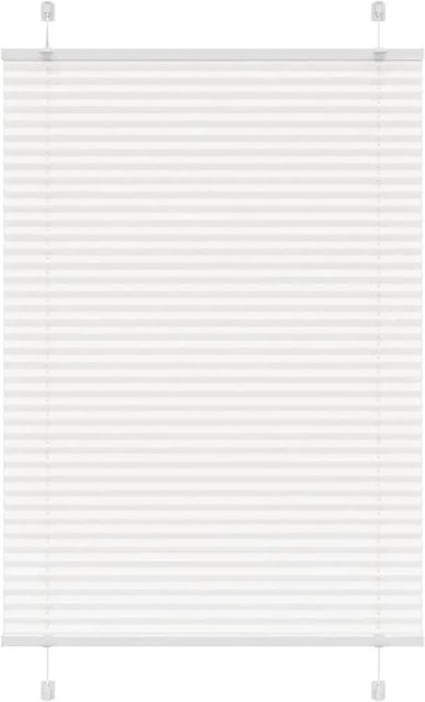 vidaXL Plissee Weiß semi-transparent aus Polyester B: 100 cm, H: 150 cm - Bild 1