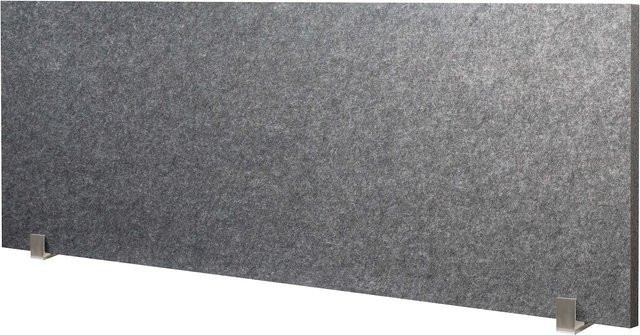 Schreibtisch-Set LAUTLOZ in Grau, B/T/H: 150 x 50 x 2,5 cm - Bild 1