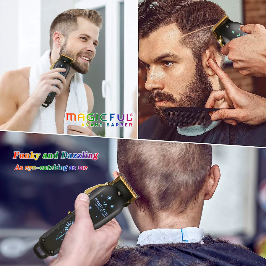 MAGICFUL Haarschneider, Elektrischer Trimmer für Herren, Schwarz - Bild 3