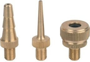 Metabo Ventil-Set, 3-teilig, gold, inklusive Fahrradventil-Adapter, Ballfüllnadel und Adapter für Luftmatratzen - Bild 1
