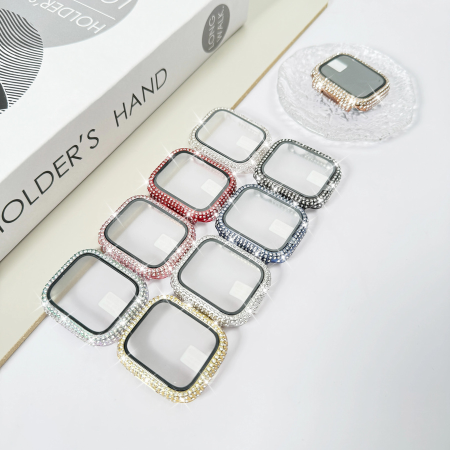 BUSKOZ Schutzhülle mit gehärtetem Glas, Silber, Apple Watch, Unisex - Bild 2