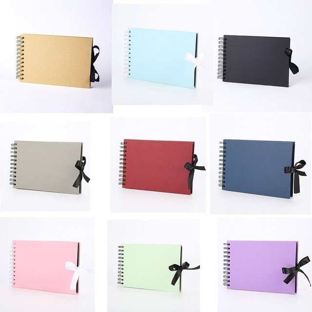 DIY Scrapbooking Bastelalbum aus Papier mit 60 Seiten in 10 Farben für dein Fotobuch - Bild 1