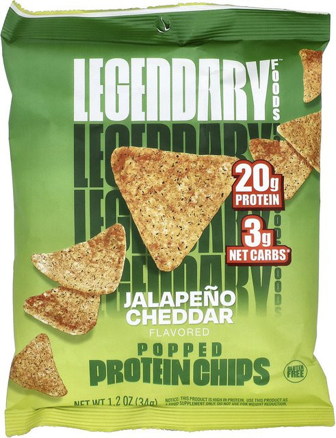 Legendary Foods Protein-Chips Jalapeño Cheddar 34 g - Bild 1