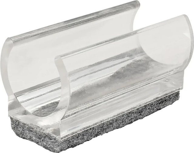 Wagner Klemmschalengleiter EH 0693 für Rundrohre Ø 2,2 cm, Transparent, 4 Stück - Bild 1