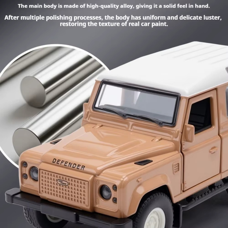 RMZ city Land Rover Defender, Geländewagen-Modell, 1:43, Metall, Grau - Bild 2