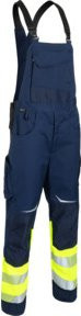 Kübler Latzhose REFLECTIQ Klasse 1 in Warngelb/Dunkelblau mit Cordura-Material - Bild 1