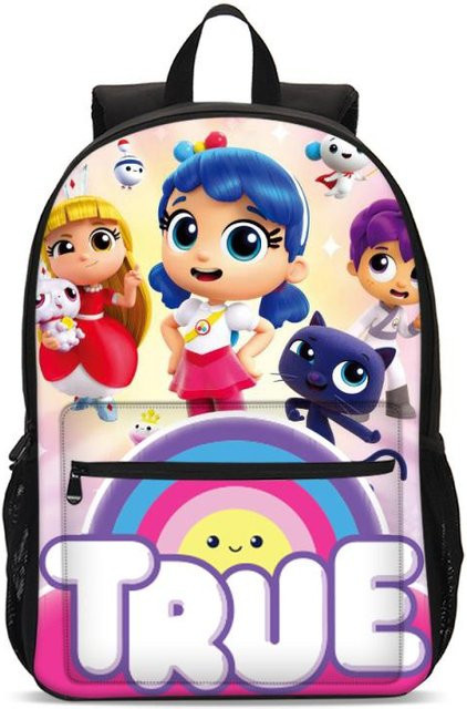 Fancy Style Studio 3 in 1 Anime Rucksack Set mit Federmäppchen für Mädchen, Harajuku Design, Mehrfarbig - Bild 1