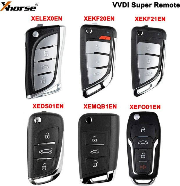 5er Set Xhorse VVDI Super Fernbedienung mit XT27 Chip in Schwarz für VVDI MINI Key - Bild 1