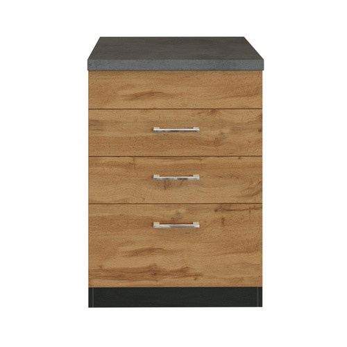 HELD MÖBEL Kochfeldumbauschrank Bologna in Braun, B/T/H: 60 x 60 x 85 cm - Bild 2