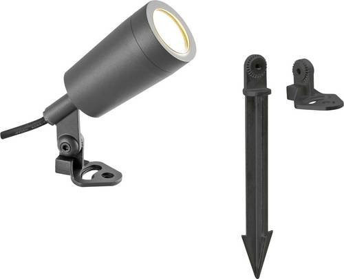 EVN L651523402 LED-Gartenstrahler in Schwarz mit Stativ und Erdspieß aus Metall - Bild 1
