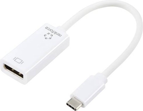 Renkforce USB-C auf DisplayPort Adapter in Weiß, Länge: 0,15 m - Bild 1