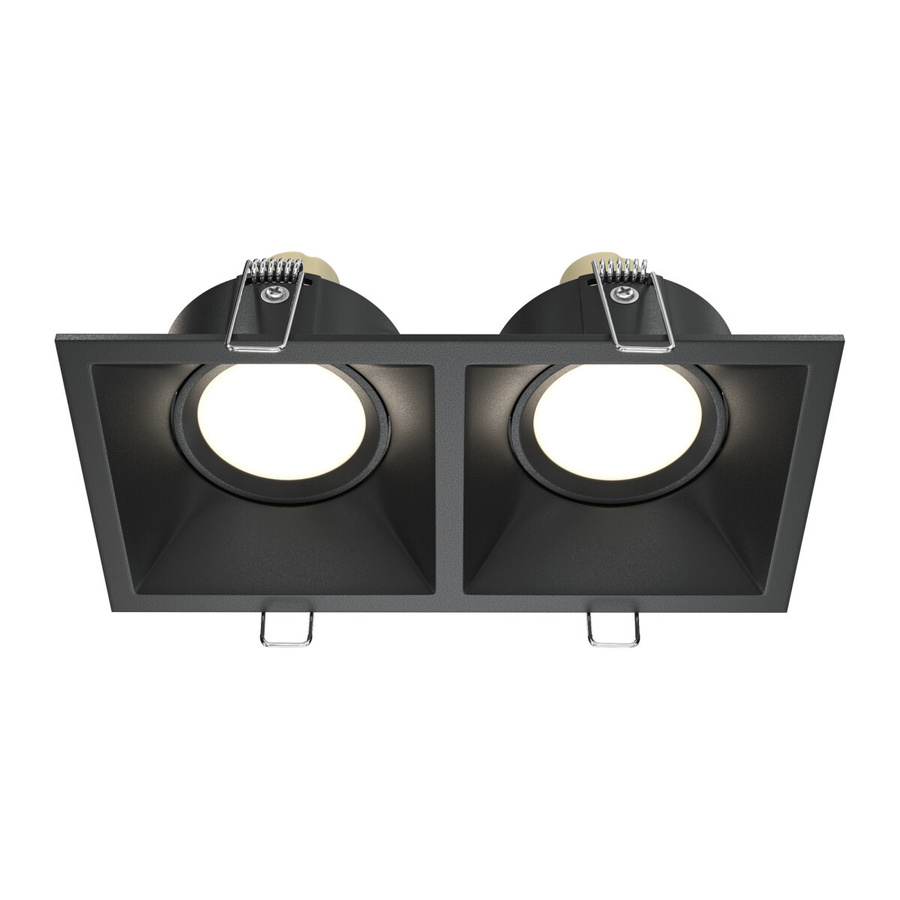 Technical Einbauleuchte Dot Aluminium Schwarz DL029-2-02B mit IP20 - Bild 1