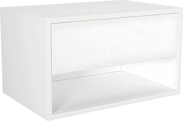 Vente-unique Nachttisch Ritami Weiß Wandmontiert Breite: 60 cm - Bild 1