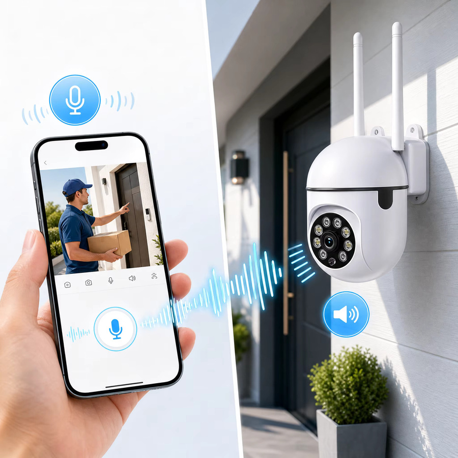 BoyKeep Kabellose PTZ-Sicherheitskamera in Weiß mit 2,4G WLAN, FHD, Automatischer Personenverfolgung, IR-Nachtsicht, Zwei-Wege-Audio und Bewegungserkennung für Innen und Außen - Bild 2