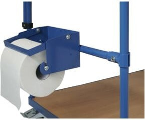 fetra Papierrollenhalter aus Metall inklusive Anbausatz für Tischwagen B/T/H: 125 cm x 80 cm - Bild 1