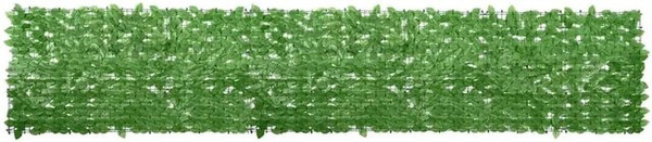 vidaXL Balkon-Sichtschutz mit grünen Blättern, Grün, B: 400 cm, H: 75 cm