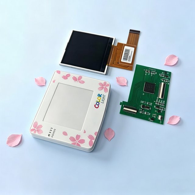 VYOPBC GBC LCD-Bildschirm 2,2 Zoll mit hoher Helligkeit für Gameboy Color in Weiß – Plug-and-Play ohne Schweißen - Bild 1