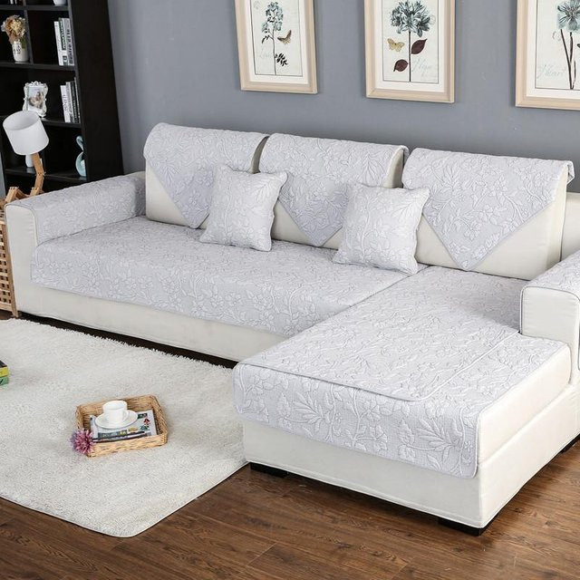 Super Six Besticktes Blumen Sofa Kissen aus gewaschener Baumwolle, quadratisch, B/T/H: 70 x 70 x 1 cm - Bild 1