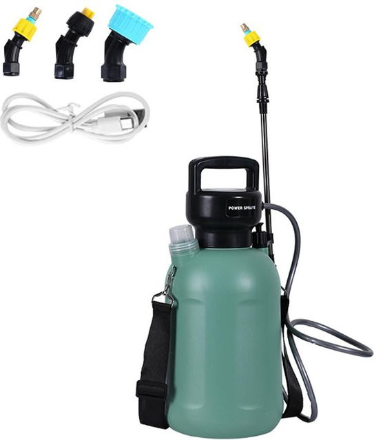 TOMTOP JMS Elektrisches Sprühgerät Typ B Grün, USB wiederaufladbarer Schultersprinkler mit verschiedenen Sprühköpfen - Bild 1