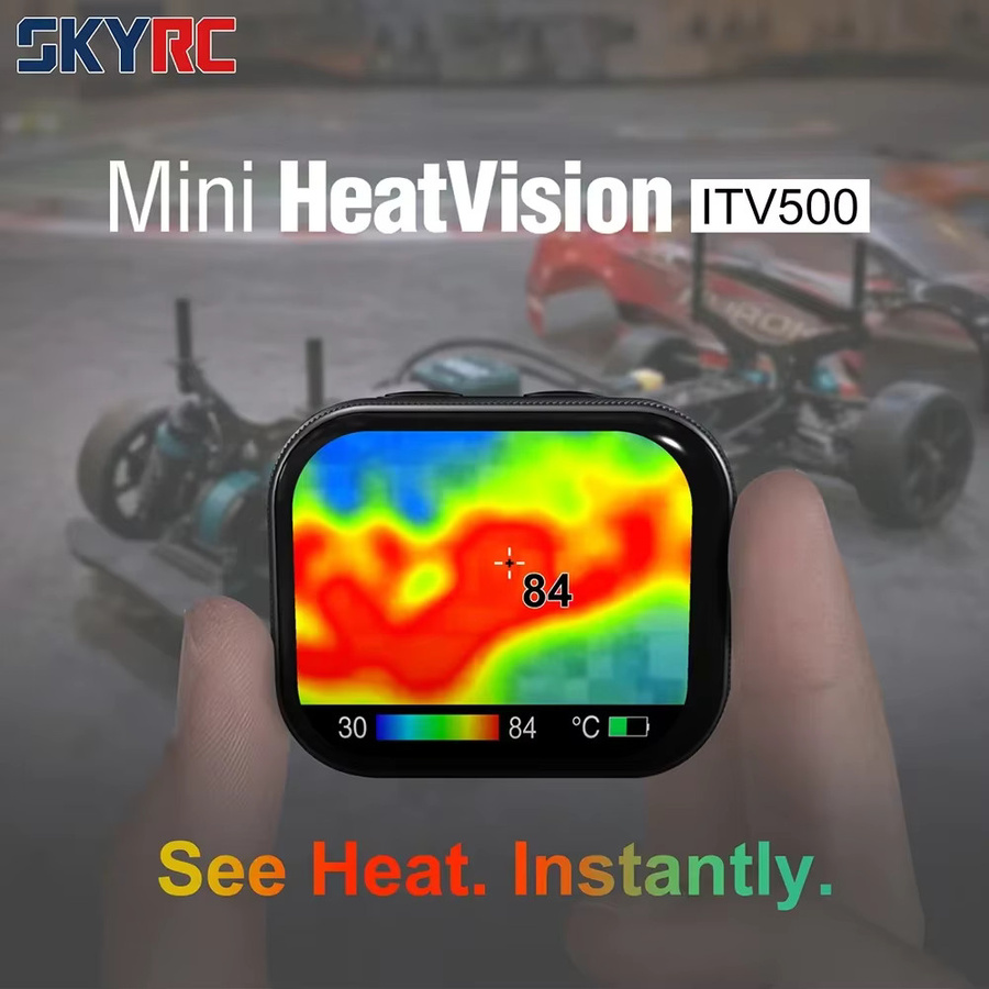 SkyRC Mini ITV500 Wärmebildkamera in Schwarz: Infrarot-Temperaturmessgerät mit Touchscreen zur Diagnose von RC-Motoren, ESC und Batterien - Bild 3