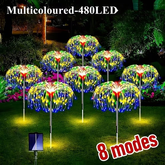 OKAL RED EAST Solar-Feuerwerkslichter LED-Gartenleuchten Multicolor modern - Bild 1