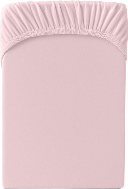 Hornisch HeimTex Spannbetttuch Edel-Jersey in Pink - Bild 1