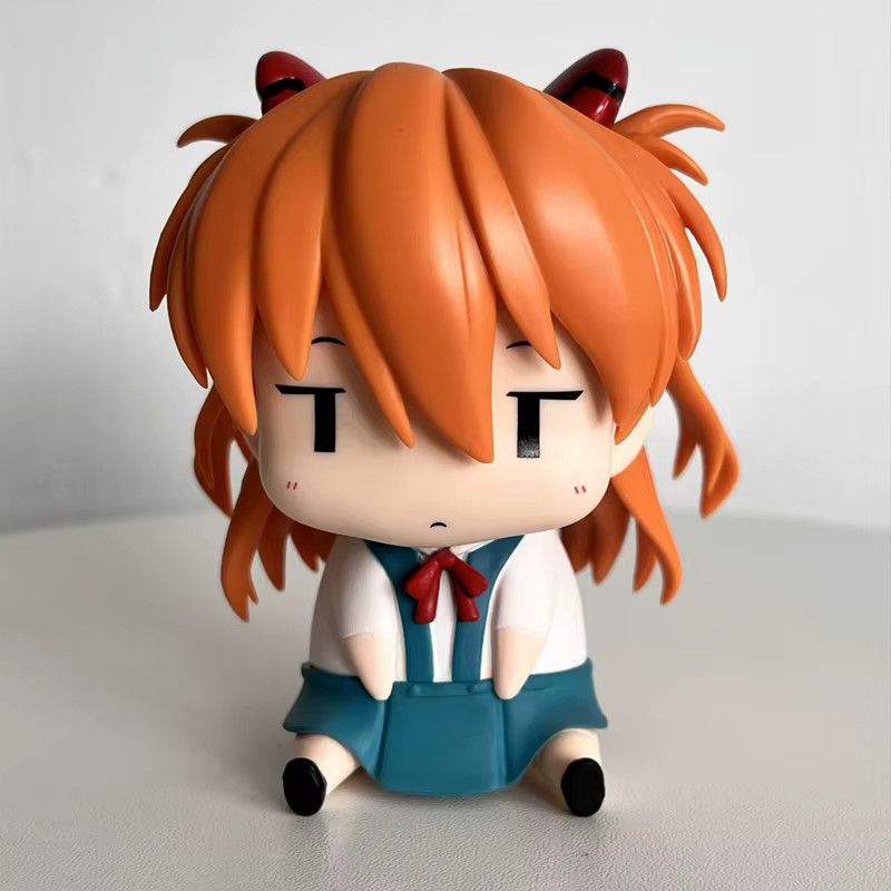 Bandai Anime Figur Q-Version Asuka Makinami Ayanami Rei Eva Modell Multicolor - Bild 2