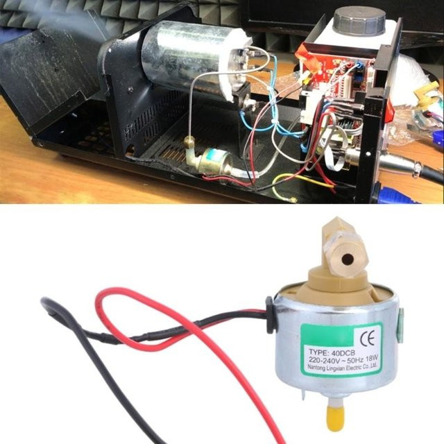 E8BD 18W 40DCB Ölpumpe und Saugmotor für Nebelmaschinen und Wassernebler in Silber, IP65 Schutz für DJ-Showbühnen - Bild 1