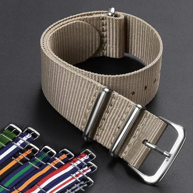 HQstrap Uhrenarmband Nylon, Textil/NATO, schwarz, Unisex - Bild 1