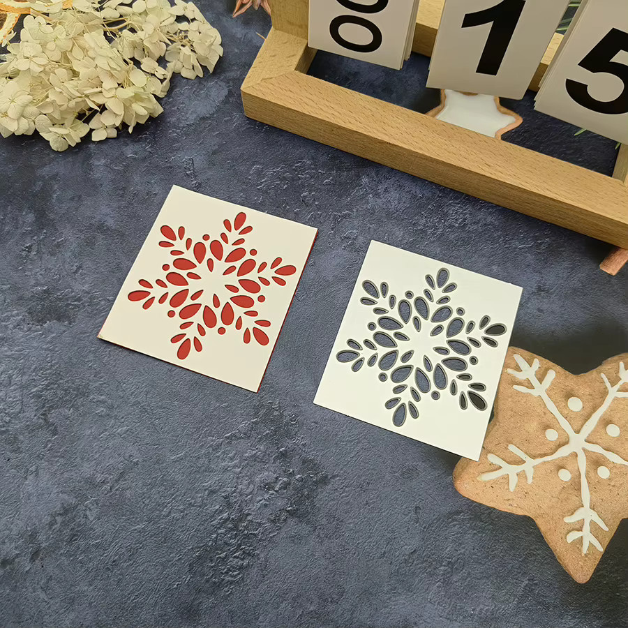 Metall Stanzform Weihnachten Kristallkugel und Schneeflocke für Scrapbooking und Bastelarbeiten - Bild 2