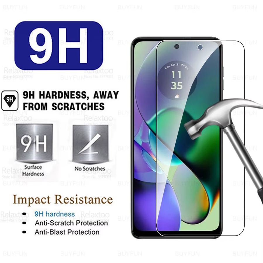 Motorola HD Glas Displayschutzfolie transparent für Moto G54 G14 G34 G84 G04 G04s G24 Power 4G G75 G55 G45 G35 G15 G05 G06 G56 G86 5G - Bild 4