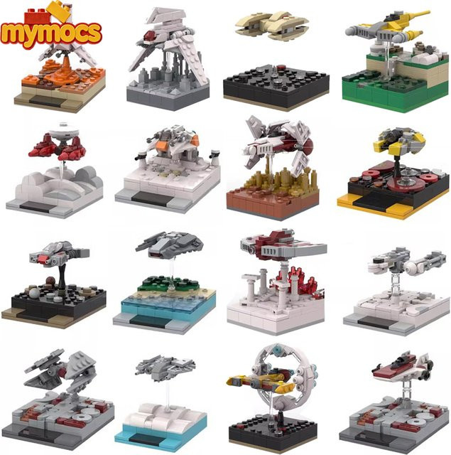 Mymocs Star Movie Mini Raumschiff Diorama Shuttle Schneegleiter, Bausteine - Bild 1