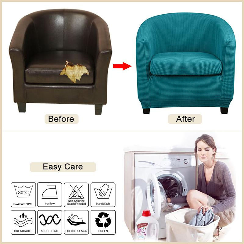 YZFZP Elastischer Jacquard-Sesselbezug für 1-Sitzer-Sofas, Waschbarer Schonbezug aus Polyester, Grau/Weiß - Bild 2