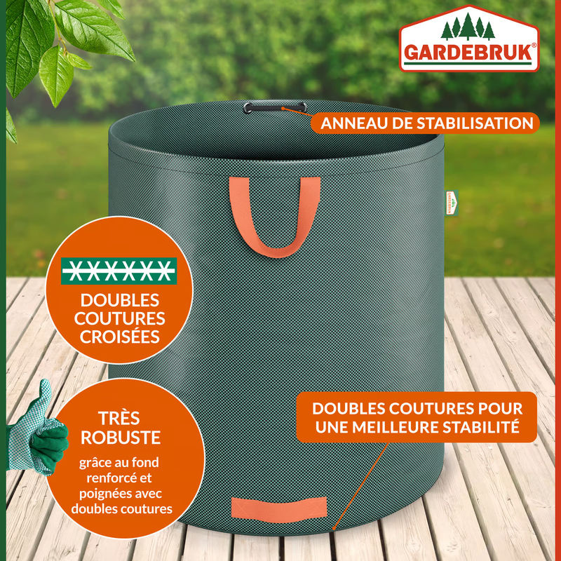 Gartenabfallsack 2er-Set Grün je 500 Liter - Bild 3