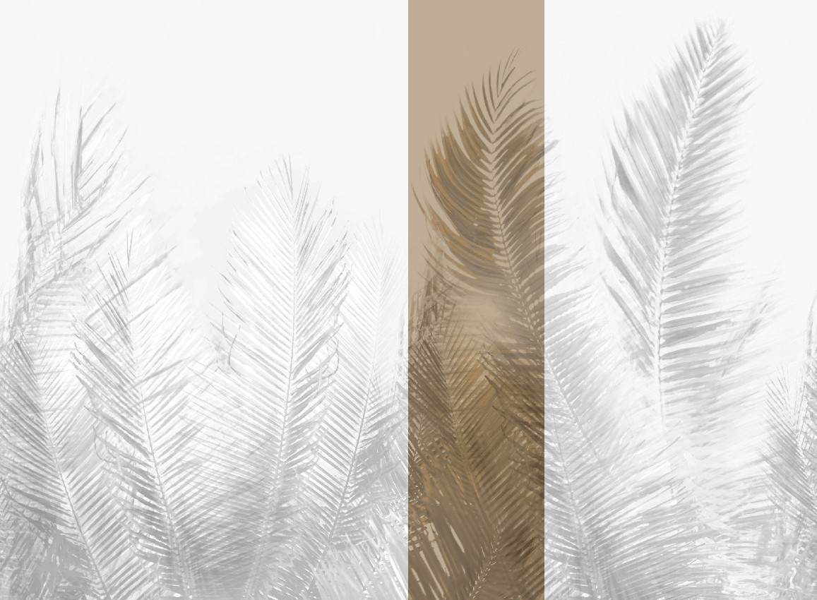 Jannelli & Volpi Mural Boko Sepia Panel 4 Wandgestaltung in Beige mit floralem Vintage-Design aus Vinyl - Bild 1